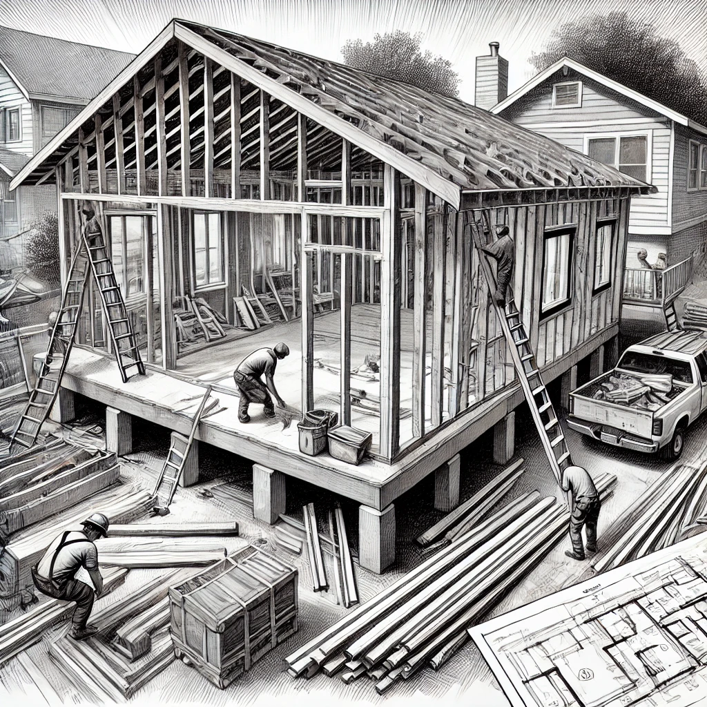 An ADU under construction
